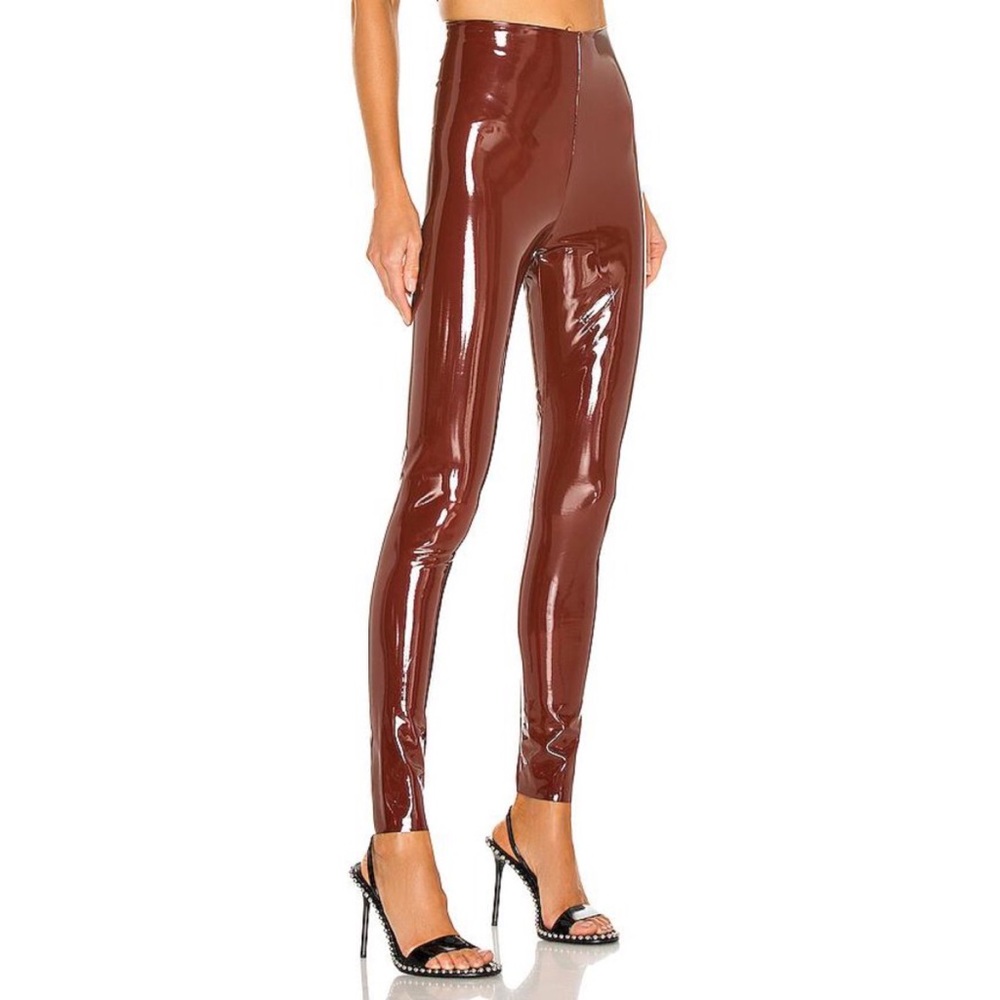 Commando Faux Patent Leather Leggings in Color Sienna - Picture 3 of 5